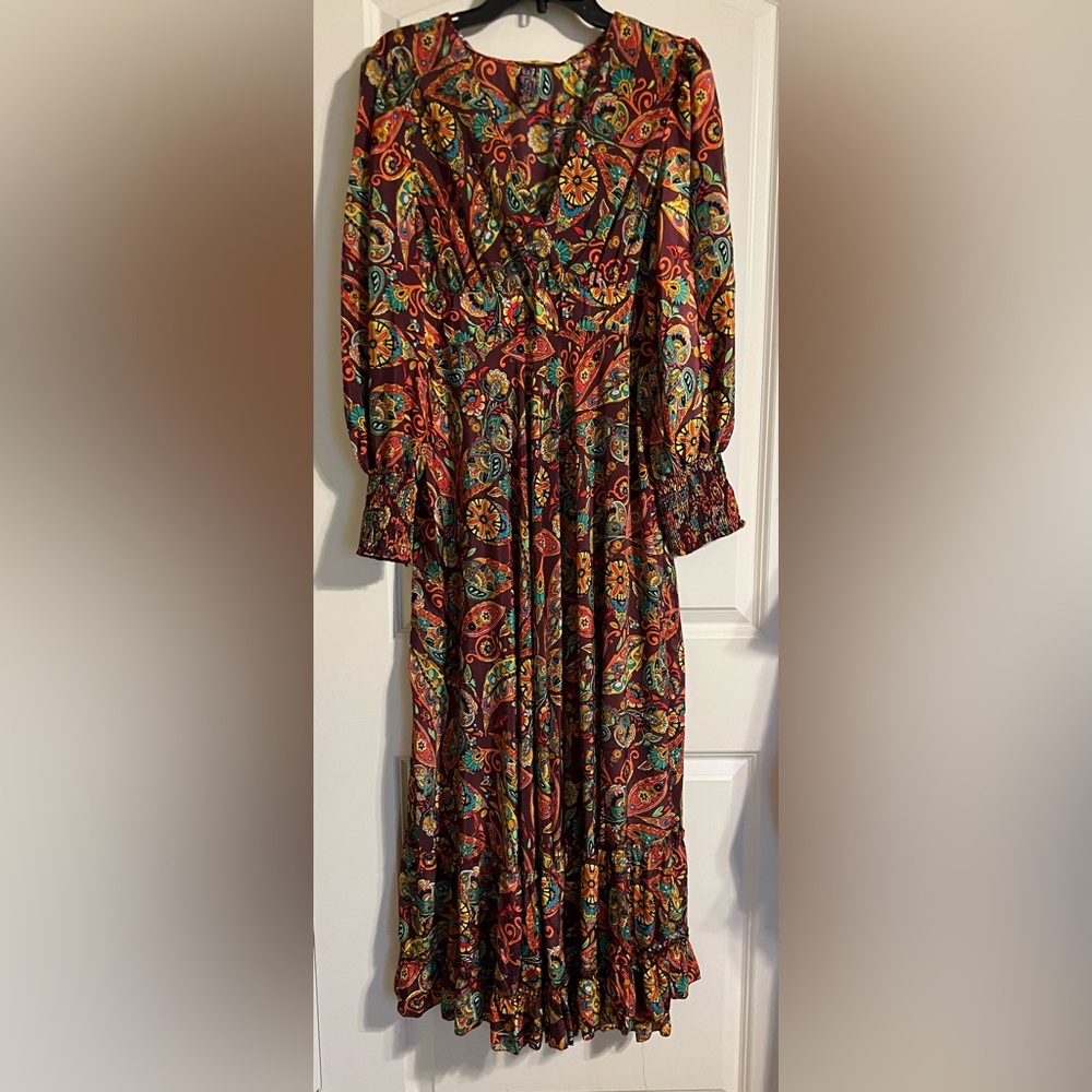 Maxi Dress XL Paisley Print